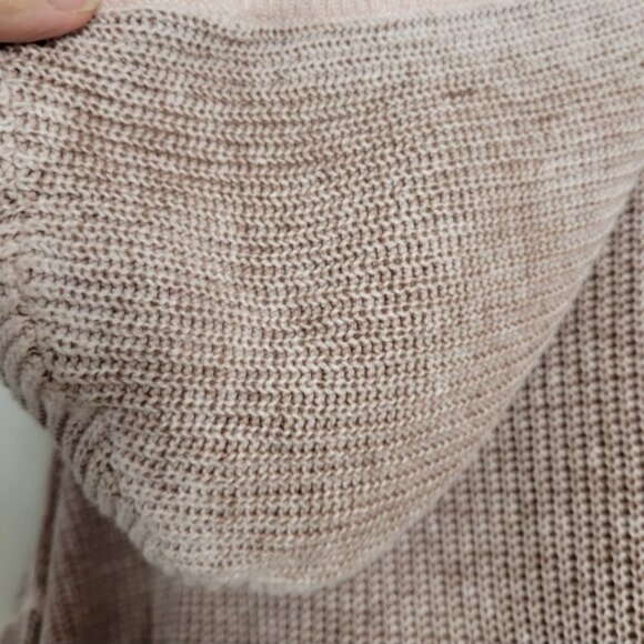 American Eagle Outfitters Hoodie Knit BOHO neutral Beige XS relaxed cozy slouchy - Picture 6 of 11